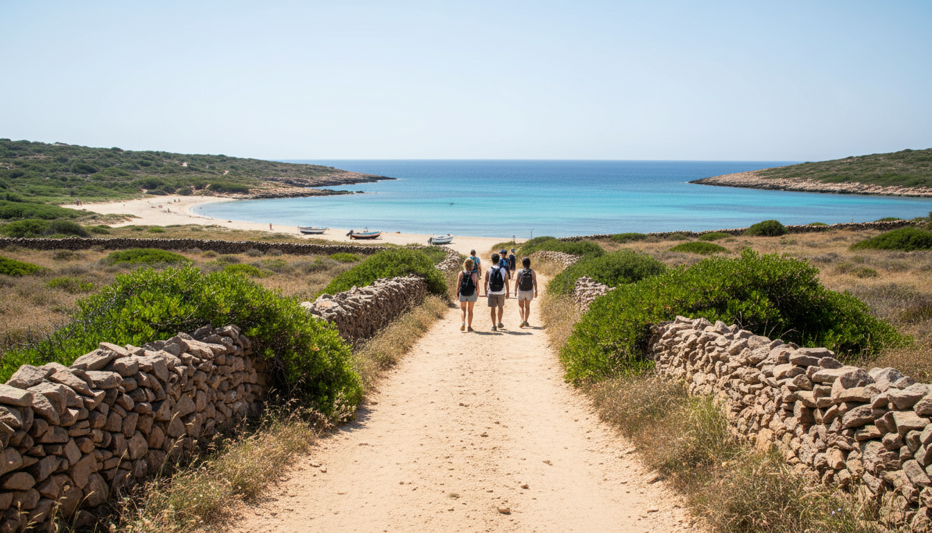 Puerto de La Savina en Formentera con motos de alquiler